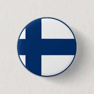 Finnische Flagge Button