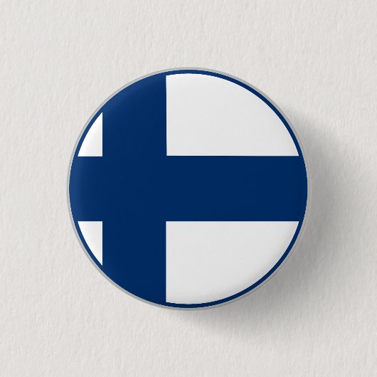 Finnische Flagge Button (Vorderseite)