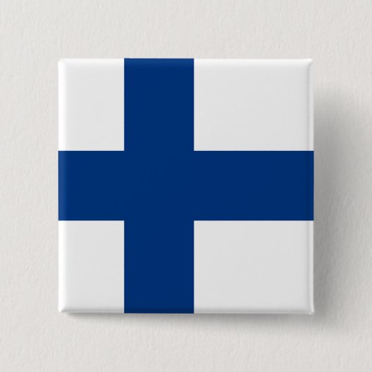 Finnische Flagge Button (Vorderseite)