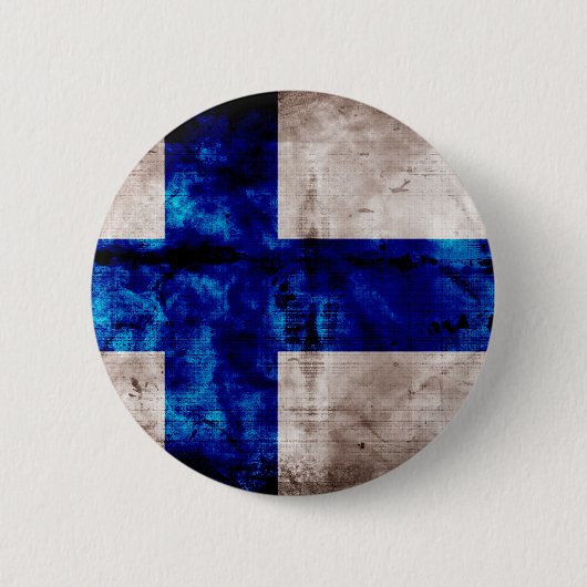 Finnische Flagge Button (Vorderseite)