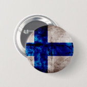 Finnische Flagge Button (Vorne & Hinten)