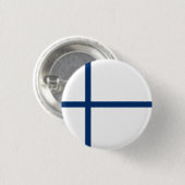 Finnische Flagge Button (Vorne & Hinten)