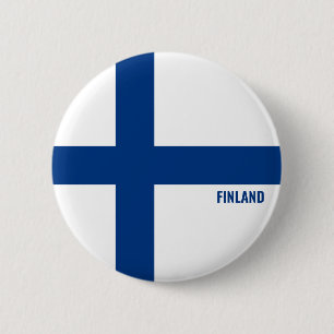 Finnische Flagge Charming Patriotic Button