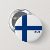 Finnische Flagge Charming Patriotic Button (Vorne & Hinten)