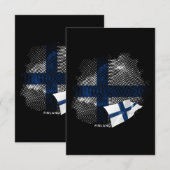 Finnische Flagge Dankeskarte (Vorne/Hinten)