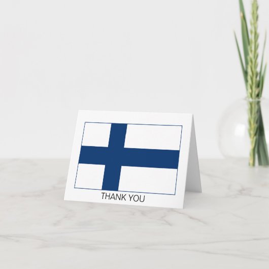 Finnische Flagge Dankeskarte (Vorderseite)
