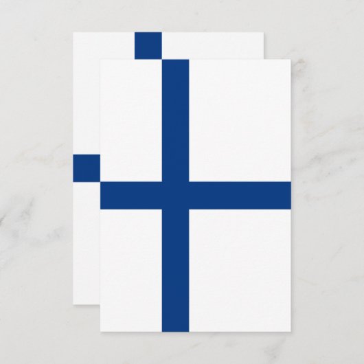 Finnische Flagge Dankeskarte (Vorne/Hinten)