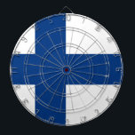 Finnische Flagge Dartscheibe<br><div class="desc">Finnische Flagge</div>