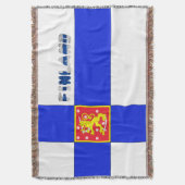 Finnische Flagge Decke (Vorderseite Vertikal)