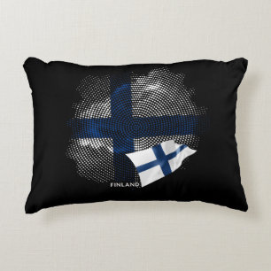 Finnische Flagge Dekokissen