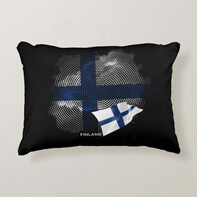 Finnische Flagge Dekokissen (Vorderseite)
