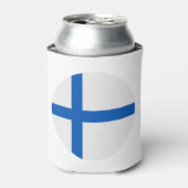 Finnische Flagge Dosenkühler (Kanne Vorderseite)
