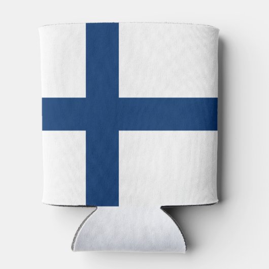 Finnische Flagge Dosenkühler (Rückseite)