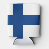 Finnische Flagge Dosenkühler (Vorderseite)