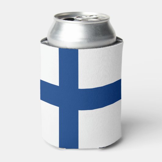 Finnische Flagge Dosenkühler (Kanne Vorderseite)