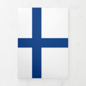 Finnische Flagge Dreifach Gefaltete Karte (Cover)