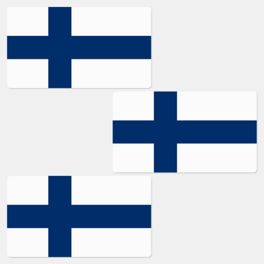 Finnische Flagge Etiketten (Gruppe)