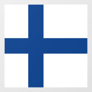 Finnische Flagge Fensteraufkleber