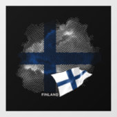 Finnische Flagge Fensteraufkleber (Blatt)
