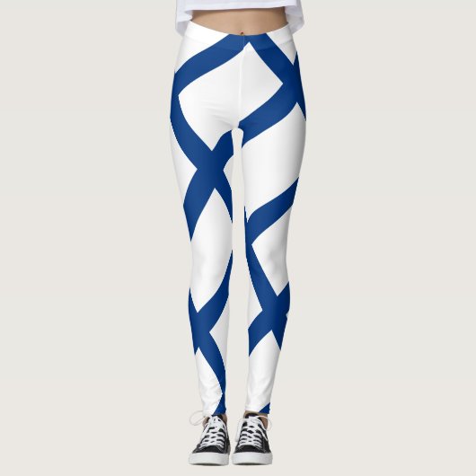 Finnische Flagge Finnisch Patriotic Leggings (Vorderseite)