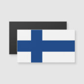 Finnische Flagge Finnisch Patriotic Magnetkarte (Vorne/Hinten)