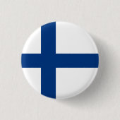 Finnische Flagge, finnische Flagge Button (Vorderseite)