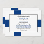 Finnische Flagge, Finnische Hochzeit Einladung (Vorne/Hinten)