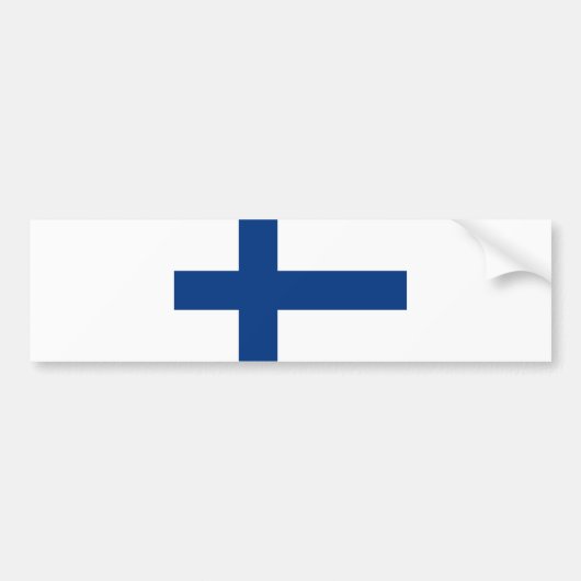 Finnische Flagge (Finnland) Autoaufkleber (Vorne)