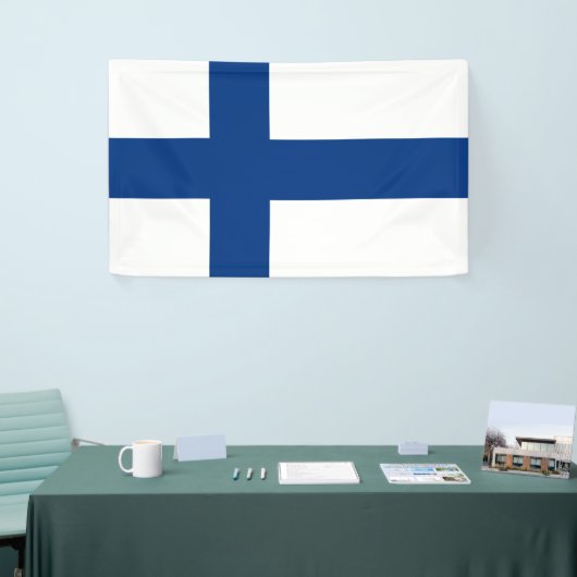 Finnische Flagge (Finnland) Banner (Messeveranstaltung)