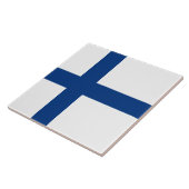 Finnische Flagge (Finnland) Fliese (Seite)