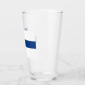 Finnische Flagge (Finnland) Glas (Links)