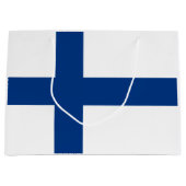 Finnische Flagge (Finnland) Große Geschenktüte (Vorderseite)
