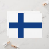 Finnische Flagge (Finnland) Karte (Vorderseite/Rückseite Beispiel)