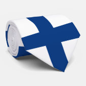 Finnische Flagge (Finnland) Krawatte (Gerollt)
