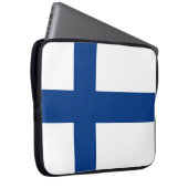 Finnische Flagge (Finnland) Laptopschutzhülle (Vorne Rechts)
