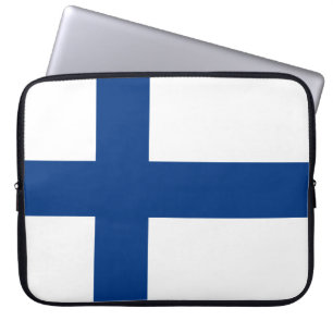 Finnische Flagge (Finnland) Laptopschutzhülle