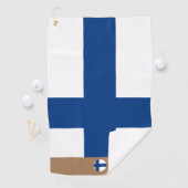 Finnische Flagge & Finnland, mit Monogramm / Golft Golfhandtuch (Insitu)