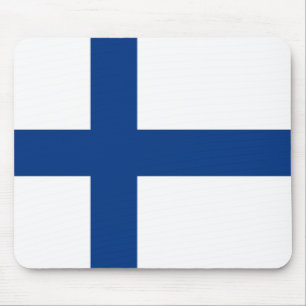 Finnische Flagge (Finnland) Mousepad