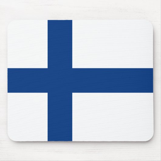 Finnische Flagge (Finnland) Mousepad (Vorne)
