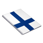 Finnische Flagge (Finnland) Notebook Notizblock (Rechte Seite)