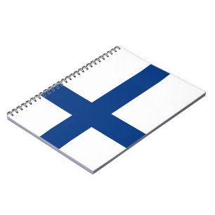 Finnische Flagge (Finnland) Notebook Notizblock