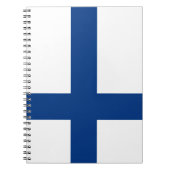 Finnische Flagge (Finnland) Notebook Notizblock (Vorderseite)