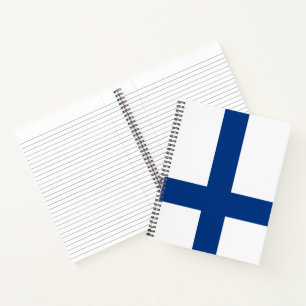 Finnische Flagge (Finnland) Notebook Notizblock