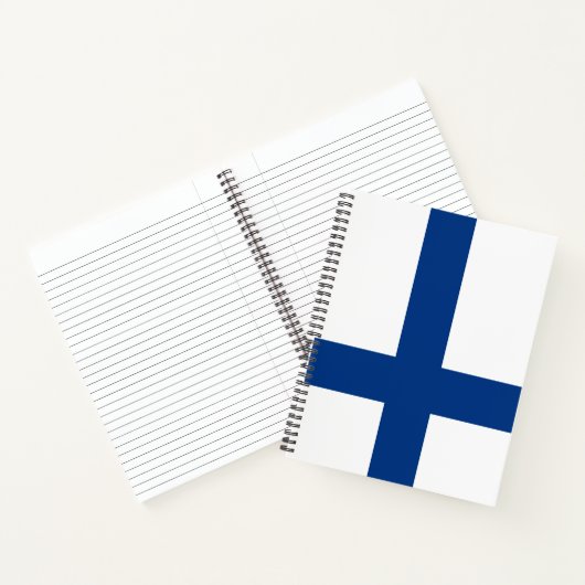 Finnische Flagge (Finnland) Notebook Notizblock (Innenseite)