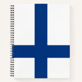 Finnische Flagge (Finnland) Notebook Notizblock (Vorderseite)