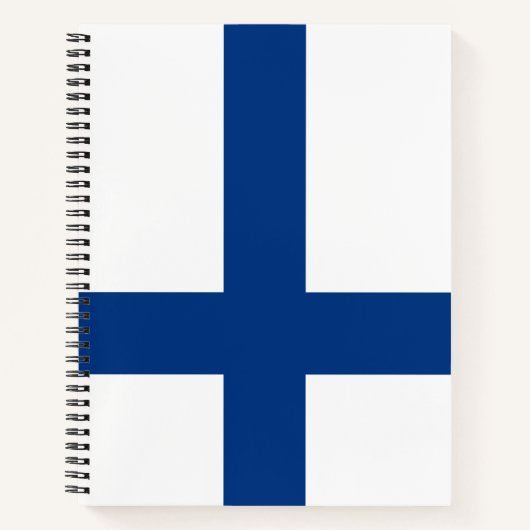 Finnische Flagge (Finnland) Notebook Notizblock (Vorderseite)