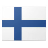 Finnische Flagge (Finnland) Notepad Notizblock (Vorderseite)
