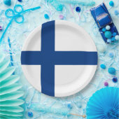 Finnische Flagge (Finnland) Pappteller (Party)