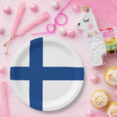Finnische Flagge (Finnland) Pappteller (Party)