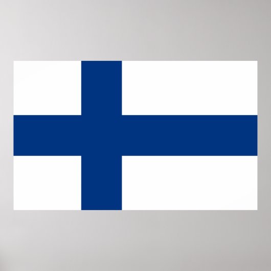 Finnische Flagge (Finnland) Poster (Vorne)